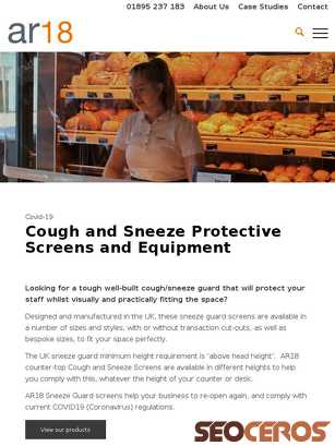ar18.co.uk/covid-19-screens-ppe tablet preview