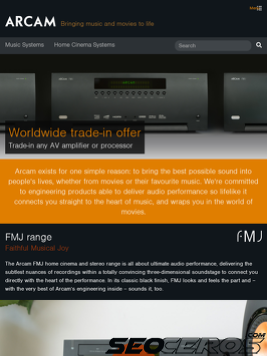arcam.co.uk tablet preview