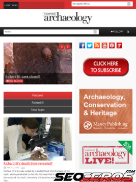 archaeology.co.uk {typen} forhåndsvisning
