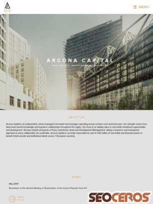 arconacapital.com tablet náhled obrázku