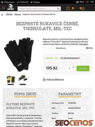 armed.cz/bezprste-rukavice-cerne-thinsulate-mil-tec {typen} forhåndsvisning