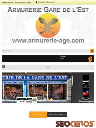 armurerie-age.com tablet previzualizare
