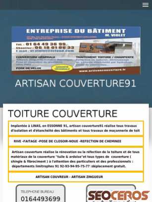 artisancouverture.fr tablet previzualizare