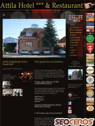 attilahotel-pension-restaurant.hu tablet náhled obrázku