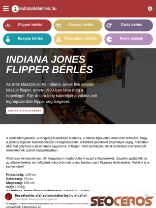 automataberles.hu/flipper-berles/indiana-jones-the-pinball-adventure-flipper tablet Vorschau