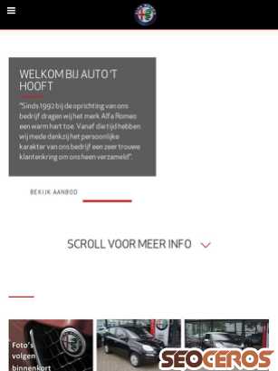 autothooft.nl tablet vista previa