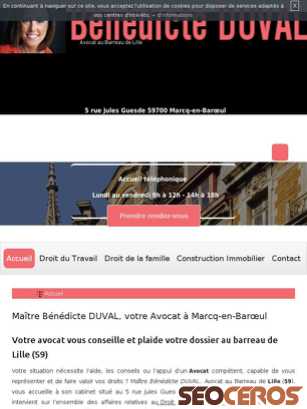 avocat-benedicte-duval.fr tablet preview