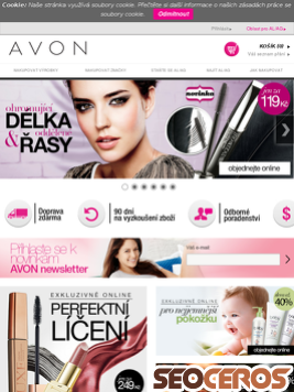 avoncosmetics.cz tablet preview
