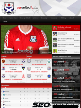 ayrunitedfc.co.uk tablet preview