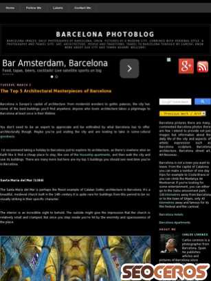 barcelonaphotoblog.com tablet preview