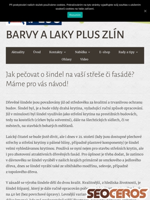 barvyplus.cz/pece-o-sindel tablet vista previa