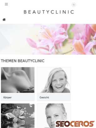 beautyclinic.ch tablet preview
