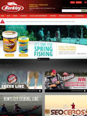 berkley-fishing.com tablet előnézeti kép