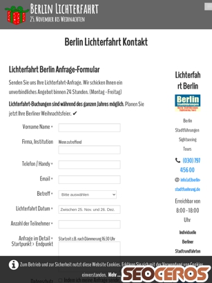 berlin-lichterfahrt.de/berlin-lichterfahrt-kontakt.html tablet előnézeti kép