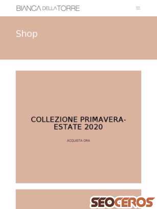 biancadellatorre.it/shop tablet előnézeti kép