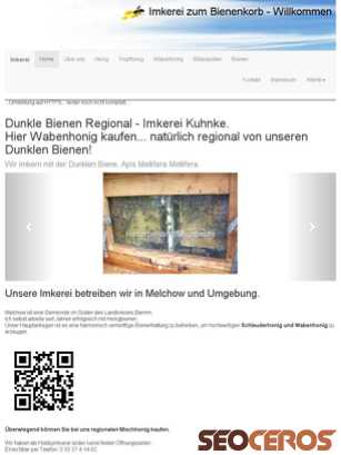 bienen-korb.de tablet obraz podglądowy
