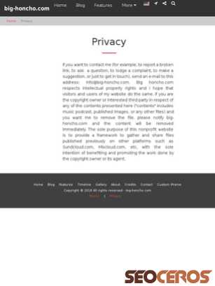 big-honcho.com/privacy tablet náhled obrázku
