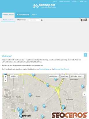 bikemap.net tablet előnézeti kép
