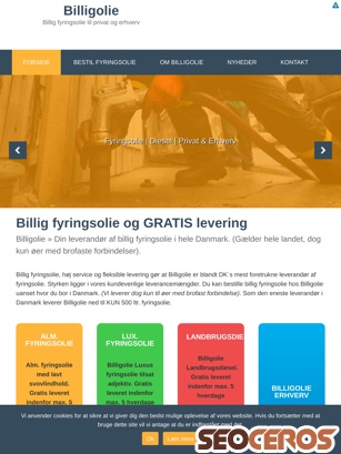 billigolie.dk tablet preview