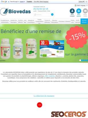 biovedas.fr tablet náhled obrázku