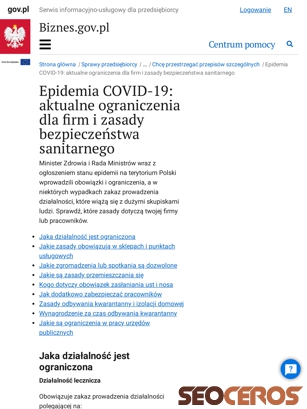 biznes.gov.pl/pl/firma/sprawy-urzedowe/chce-przestrzegac-przepisow-szczegolnych/co-oznacza-wprowadzenie-stanu-epidemii-dla-przedsiebiorcow {typen} forhåndsvisning