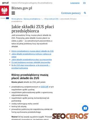 biznes.gov.pl/pl/firma/zus/chce-rozliczac-zus/jakie-skladki-zus-placi-przedsiebiorca tablet preview
