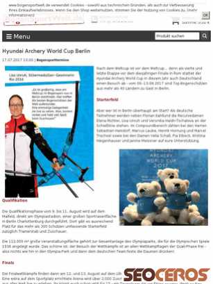 bogensportwelt.de/Hyundai-Archery-World-Cup-Berlin tablet obraz podglądowy