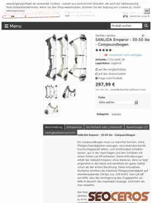 bogensportwelt.de/SANLIDA-Emperor-30-50-lbs-Compoundbogen tablet previzualizare