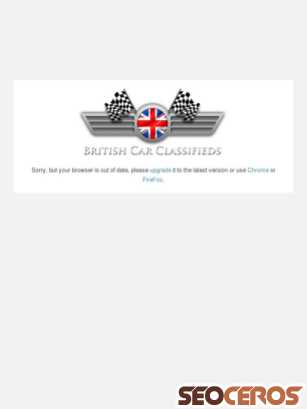 britishcarclassifieds.com tablet preview