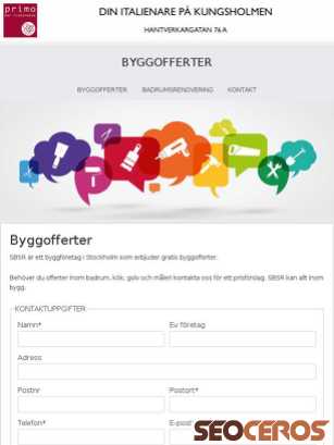 byggofferter.com tablet förhandsvisning