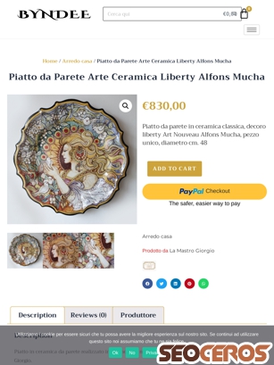byndee.com/product/piatto-da-parete-arte-ceramica-liberty-alfons-mucha tablet obraz podglądowy