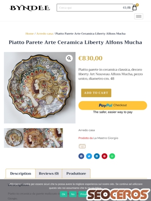 byndee.com/product/piatto-parete-arte-ceramica-liberty-alfons-mucha tablet previzualizare