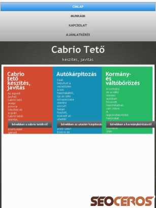 cabrio-teto.hu tablet förhandsvisning
