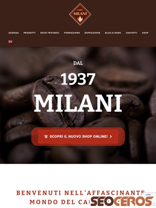 caffemilani.it tablet preview
