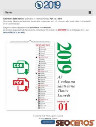 calendariomensile.it/2017 tablet náhľad obrázku