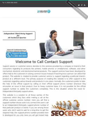 callcontactsupport.com tablet Vista previa