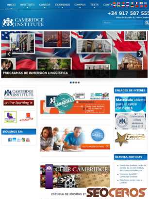 cambridgeinstitute.net tablet előnézeti kép