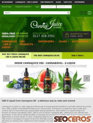 cannajuice.uk tablet preview