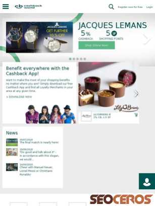 cashbackworld.com tablet náhled obrázku