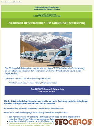 cdw-selbstbeteiligung-versicherung.de/wohnmobil-reiseschutz.html tablet vista previa