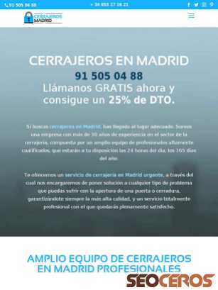 cerrajeros-madrid.com tablet náhled obrázku