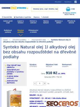 chemieprostavbu.cz/produkty/impregnacni-oleje/synteko-natural-olej-5l-alkydovy-olej-bez-obsahu-rozpoustedel-na-drevene-podlahy.htm tablet vista previa