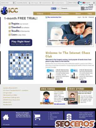 chessclub.com tablet náhled obrázku