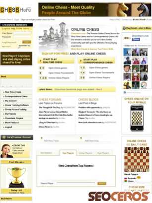 chesshere.com tablet vista previa