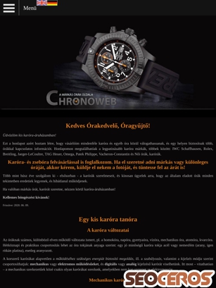 chronoweb.hu tablet preview