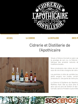 cidrerie-distillerie.com tablet 미리보기