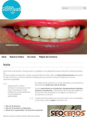 clinicadentalsonrisas.es tablet előnézeti kép