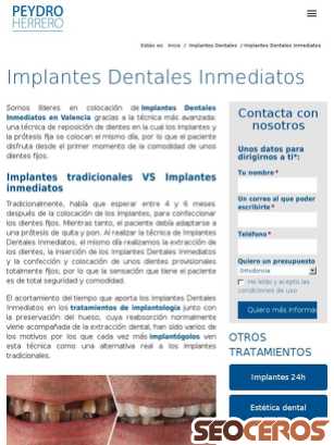 clinicapeydro.es/implantes-dentales/inmediatos-valencia tablet obraz podglądowy