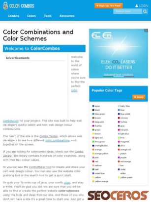 colorcombos.com tablet previzualizare