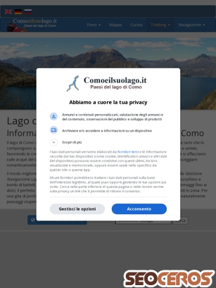 comoeilsuolago.it tablet förhandsvisning